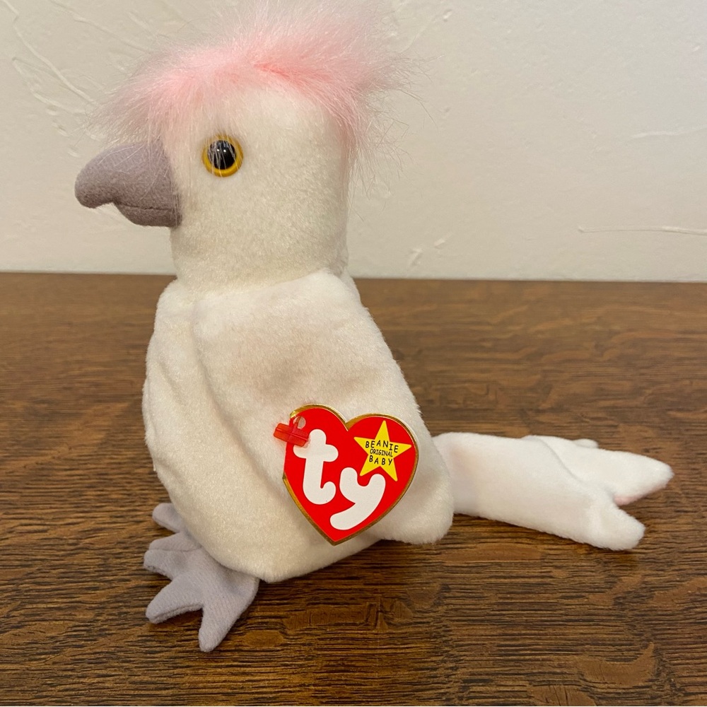 VINTAGE TY KUKU THE COCKATOO BIRD TOY COLLECTIBLE 90s 1998 BEANIE BABY